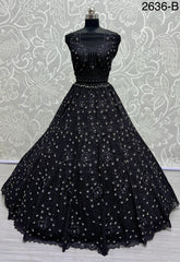 Khatali Handwork Designer Black Lehengacholi